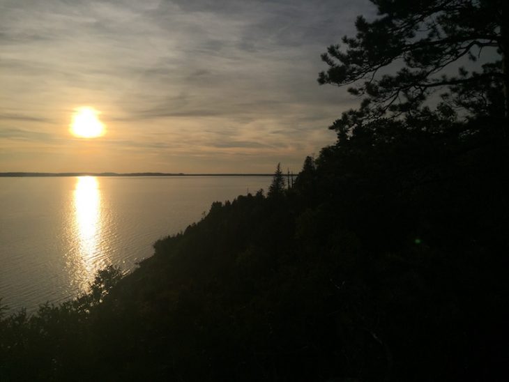 sunset from sunset point on Mackinac Island