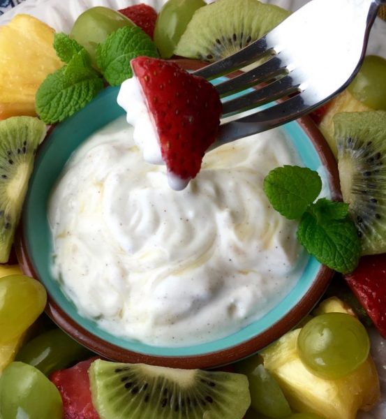 Fruit Salad with Honey Yogurt Dip3