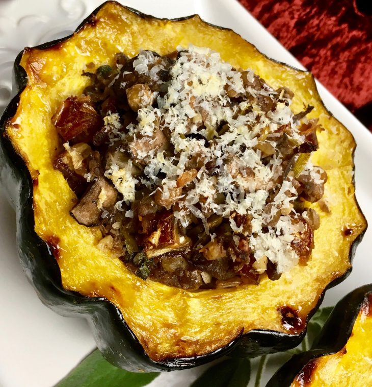 Portobello and Sage-Stuffed Acorn Squash  Recipe