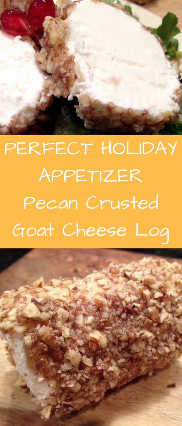 pecan crusted goat cheese log