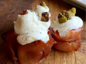 Prosciutto Baskets with Whipped Goat Cheese Party Appetizer