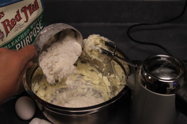 Photo of Mixing ingredients for Snickerdoodle Cookies.