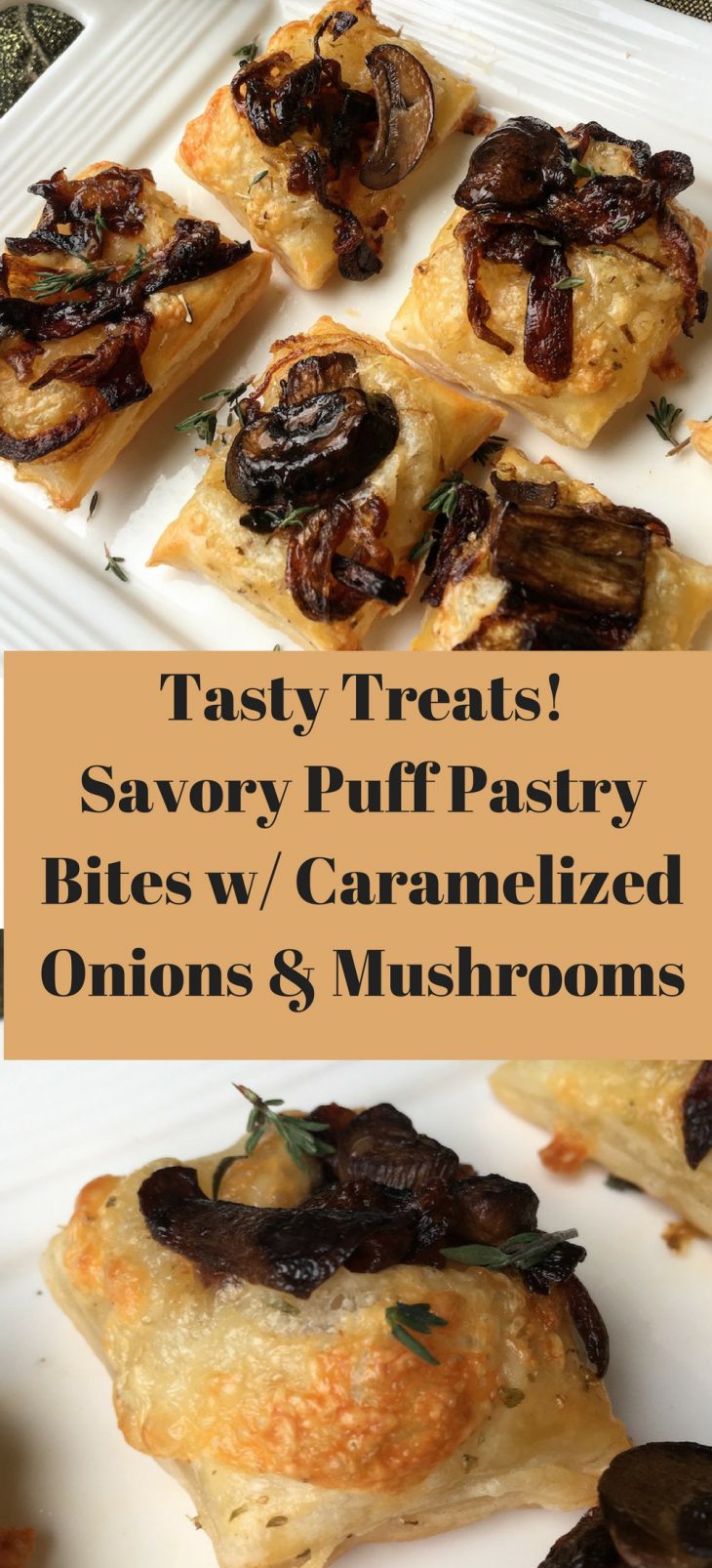 Savory Puff Pastry Bites with Caramelized Onions and Mushrooms