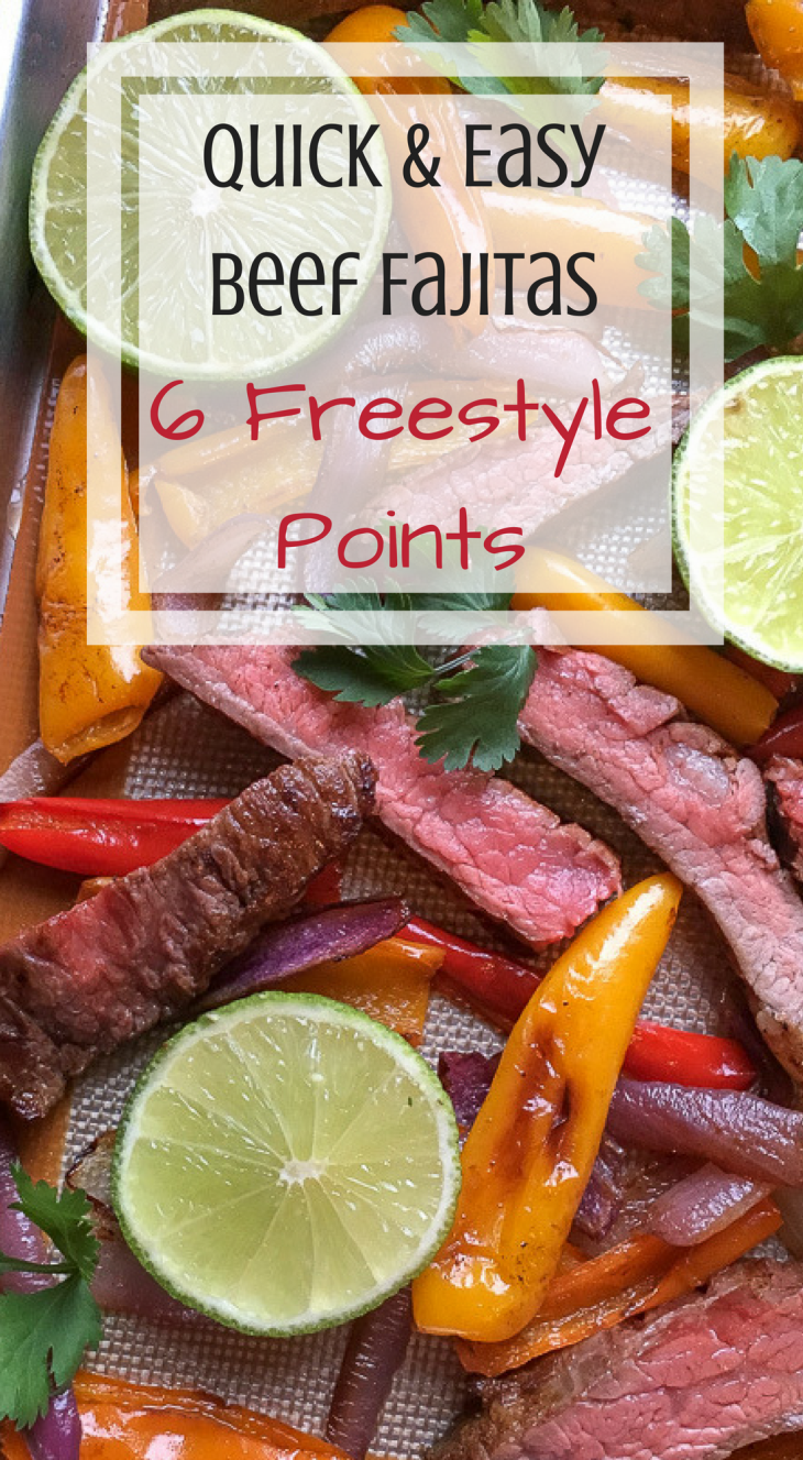 quick, easy beef fajitas wight watchers freestyle dinner idea