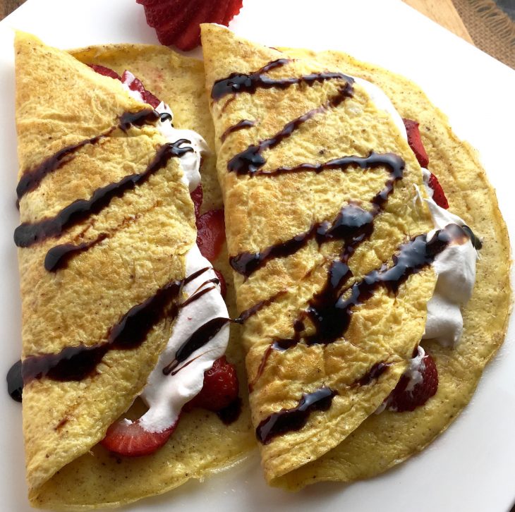 Strawberry & Balsamic Glaze Crepes