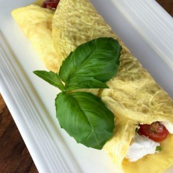 tomato and goat cheese crepe