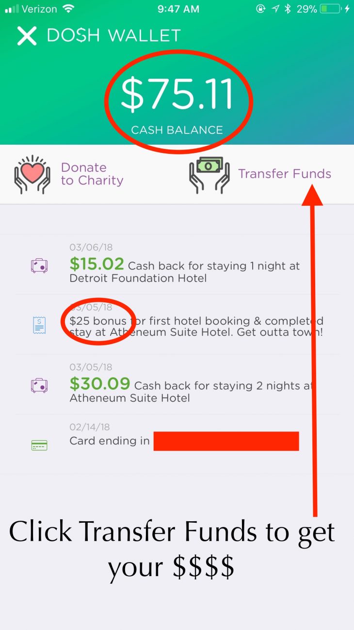 Earn cash back when you travel by using the dosh app