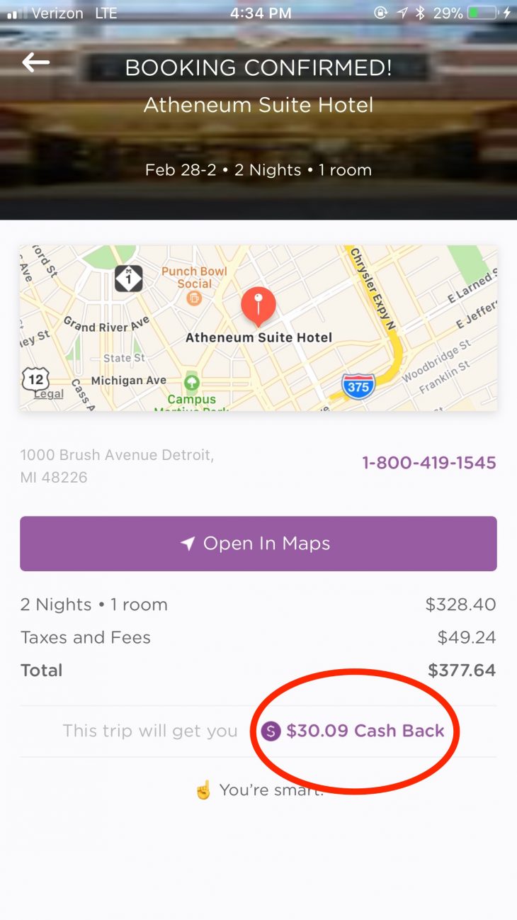 Earn cash back when you travel by using the dosh app