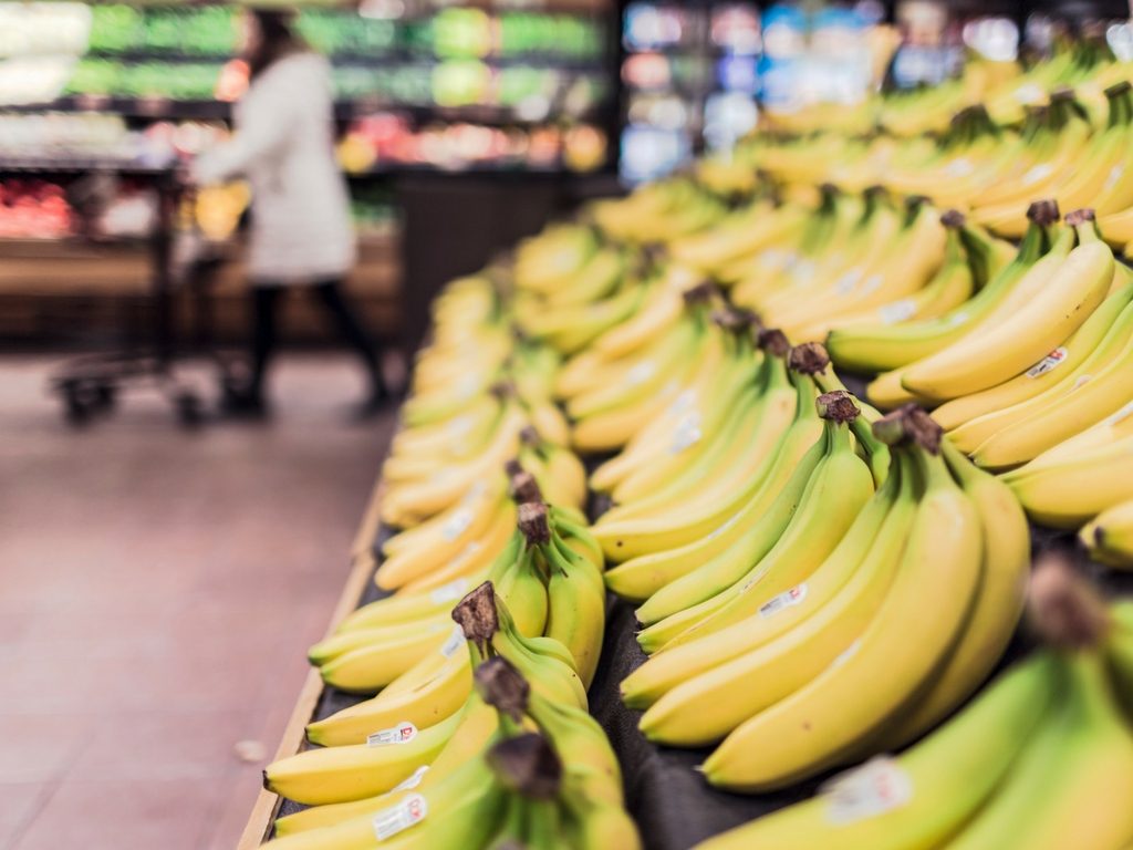 bananas at grocery store