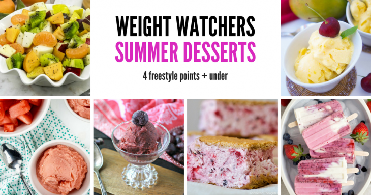 18 Weight Watchers Summer Desserts – 4 Freestyle Points + under