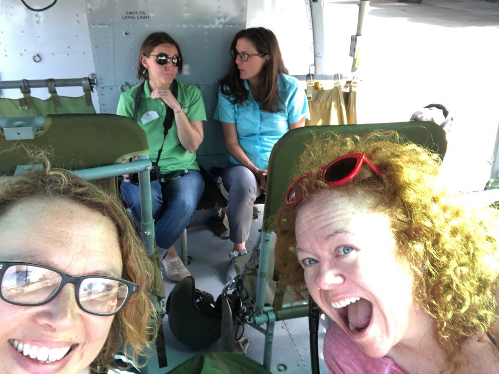 Because the Sky Solider volunteers left us in the Huey Helicopter unattended for a few minutes so the hi-jinx ensued.