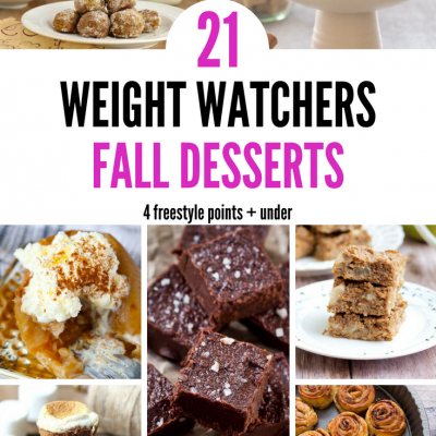 Enjoy these 21 Weight Watchers Fall Desserts that come in at 4 Freestyle Points + under. Enjoy the things you love without going over your daily points. I love that the Weight Watchers freestyle plan lets me enjoy all my favorite things while still losing weight.