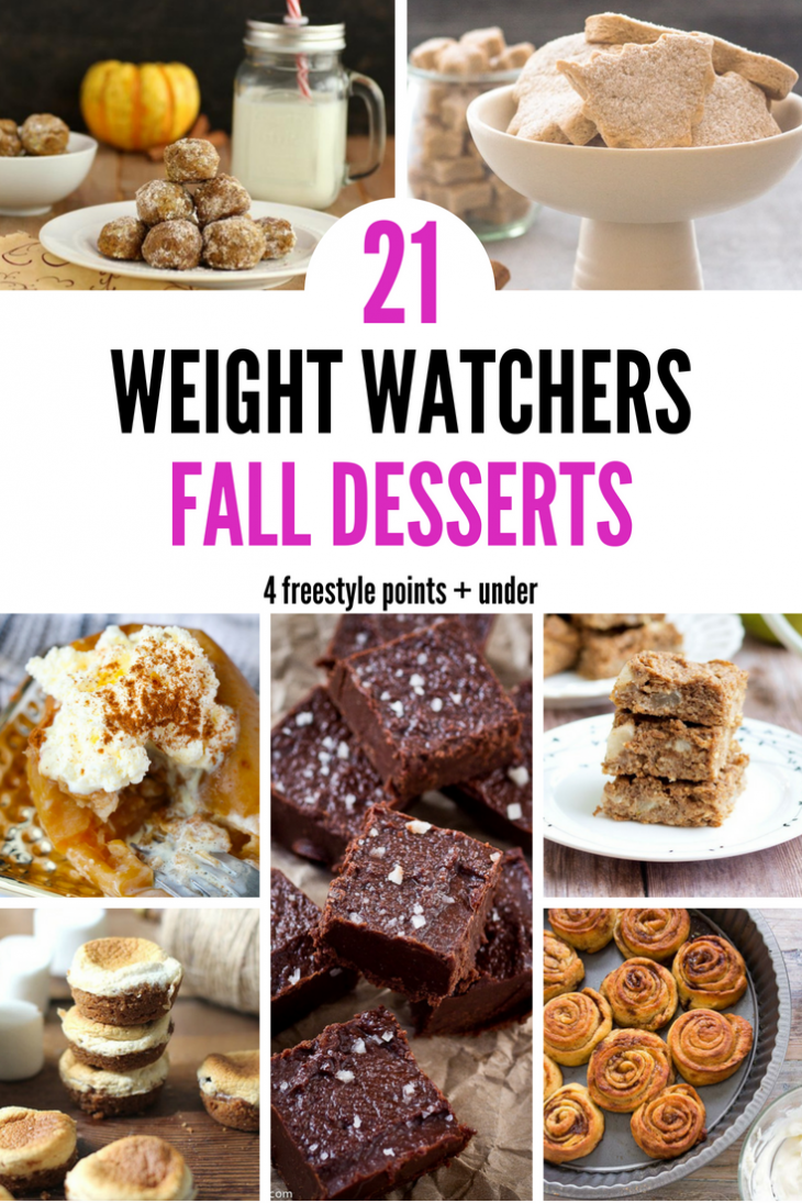 Enjoy these 21 Weight Watchers Fall Desserts that come in at 4 Freestyle Points + under. Enjoy the things you love without going over your daily points. I love that the Weight Watchers freestyle plan lets me enjoy all my favorite things while still losing weight.