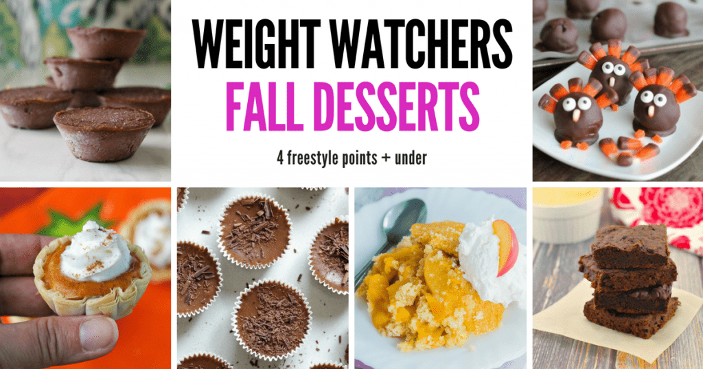 Cure your craving for sweets without going over your freestyle points. Sharing 21 delicoius and easy weight watchers dessert recipes that are perfect for fall. Apple recipes, fruit recipes, chocolate recipes and more. All these recipes come in at 4 points or less. ENJOY!