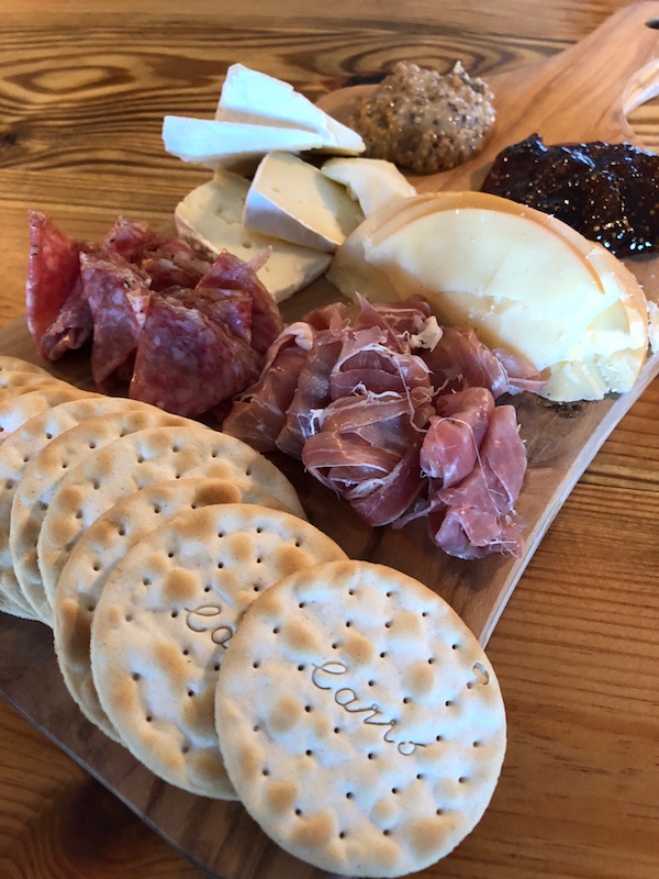 charcuterie tray at Mission Point Resort restaurant on mackinac island