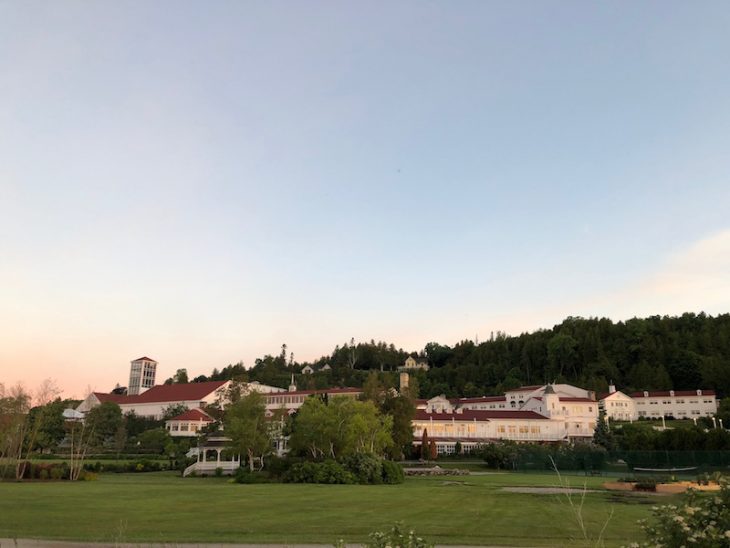 Mackinac Island Hotels Mission Point Resort at sunrise