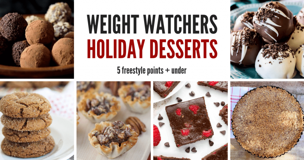 Collage of different Weight Watchers Desserts.