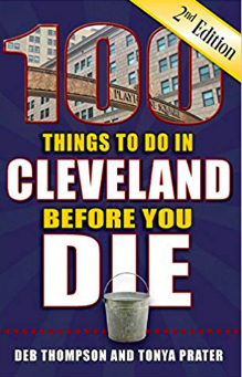  A photo of a book called 100 Things to do in Cleveland Before You Die.