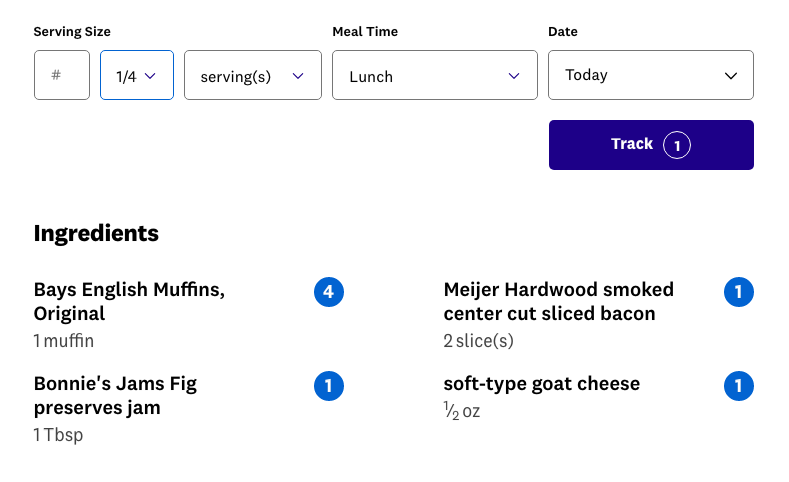 fig bacon bites weight watchers calculation