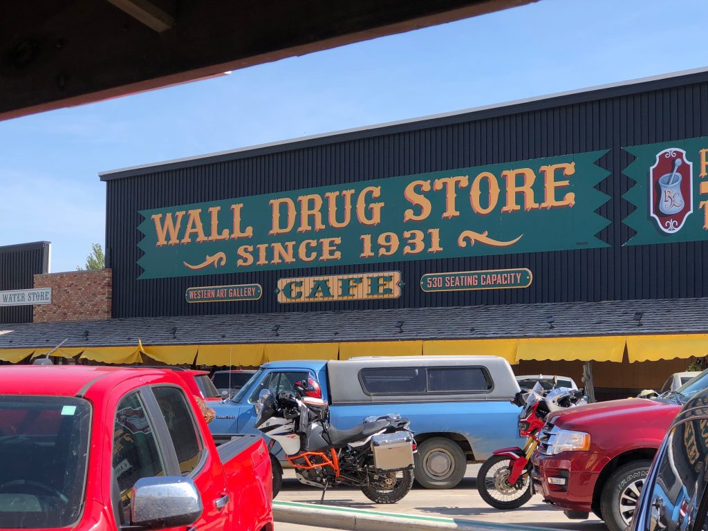 front of wall drug store in wall, south dakota