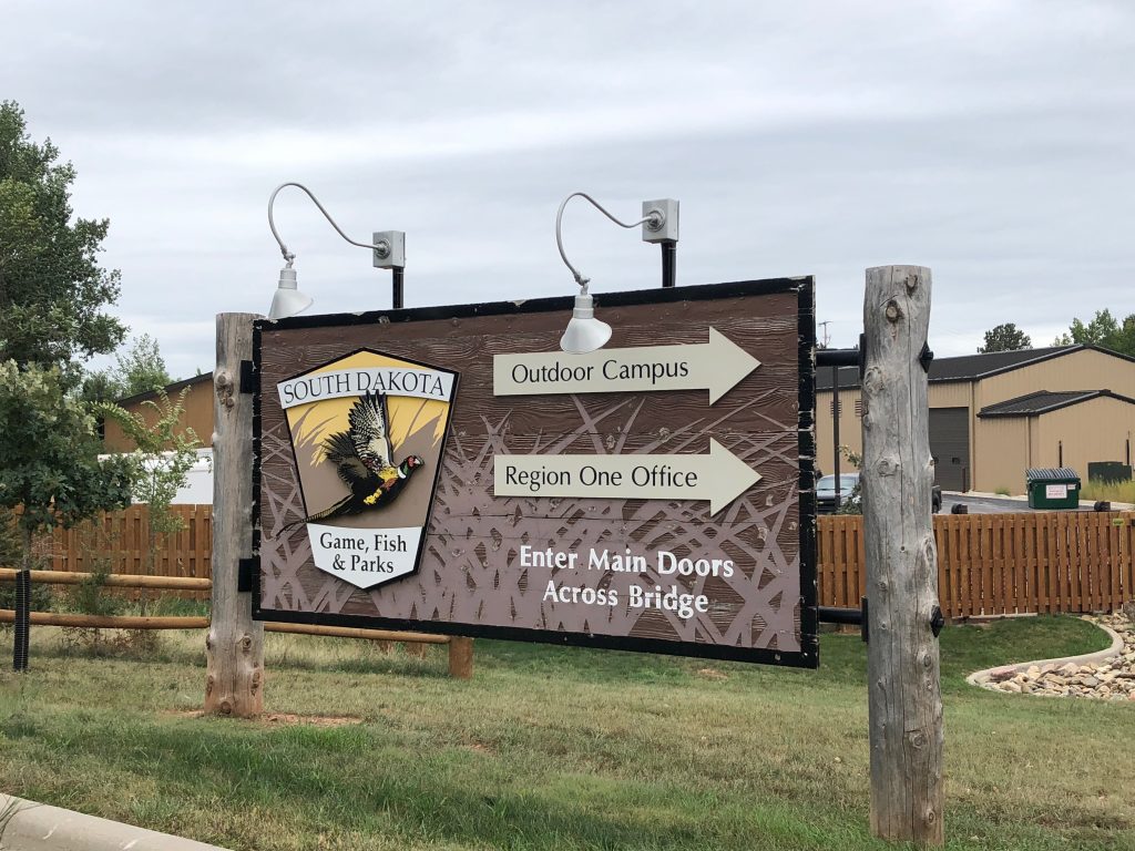 entrance sign Rapid City outdoor campus