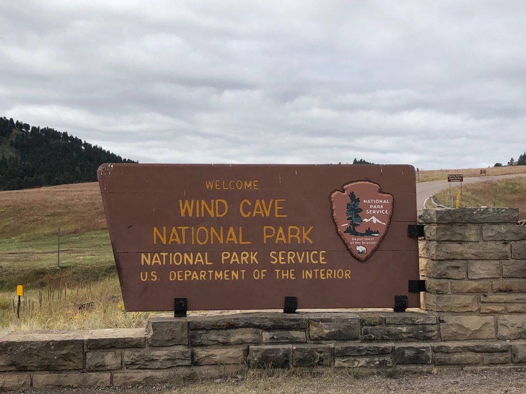 Rapid City Wind Cave Entrance National Park Sign