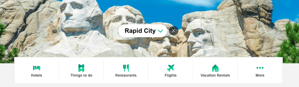 trip advisor screenshot for rapid city sd