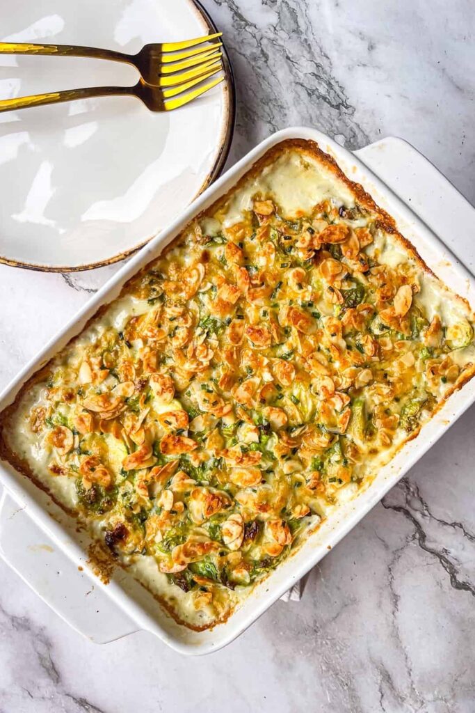 Low Carb Casserole - Brussels Sprout Gratin