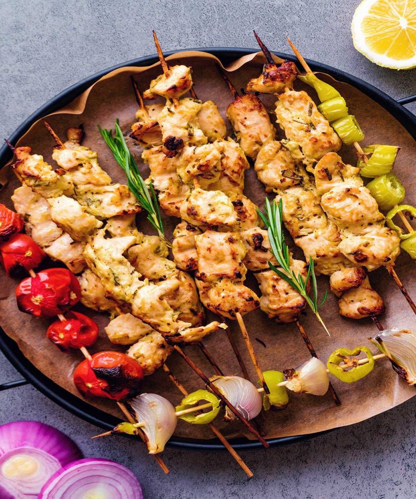 Greek Chicken Skewers finished weight watchers chicken recipe.