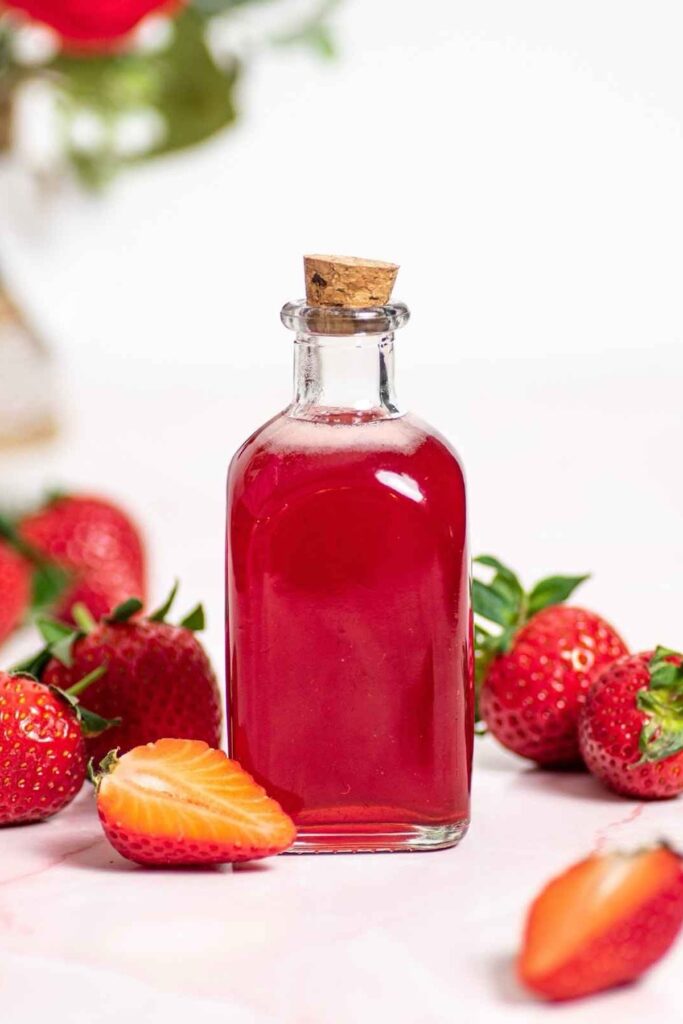 Strawberry Simple Syrup.