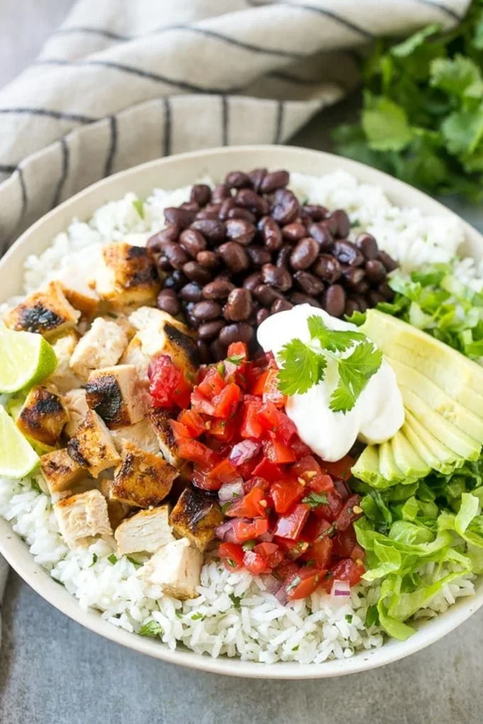 Chicken Burrito Bowls.