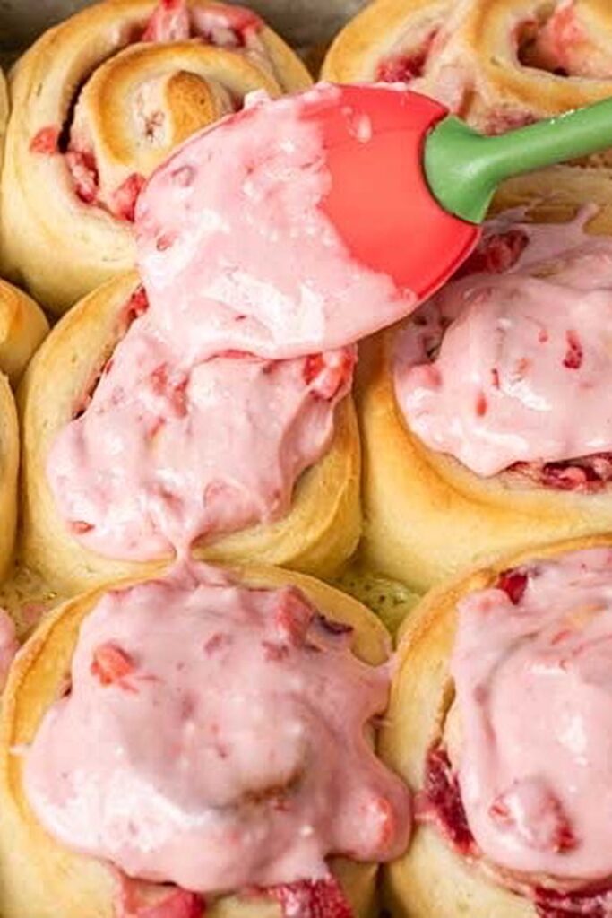 Strawberry Cinnamon Rolls.