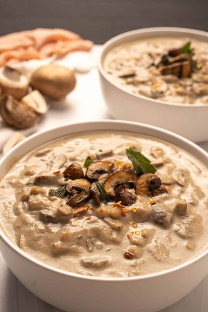 White Bean Mushroom Soup.