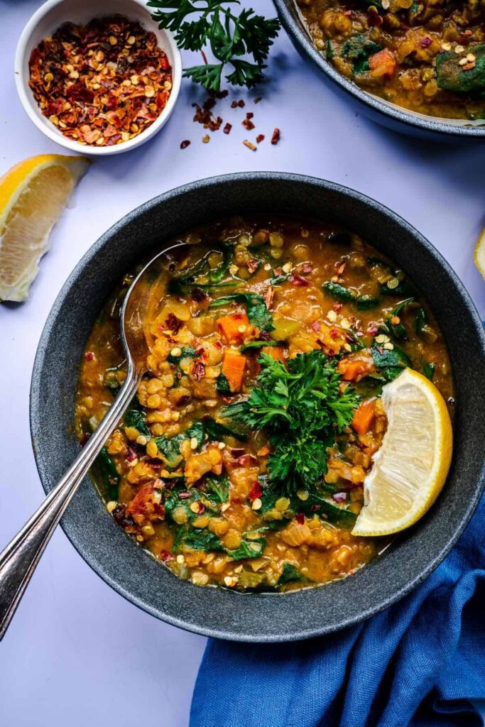 Spicy Red Lentil Soup.