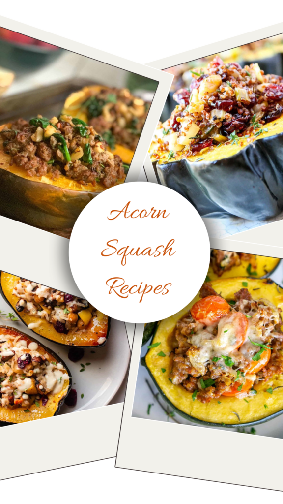 Pinterest pin for Acorn Squash Recipes.