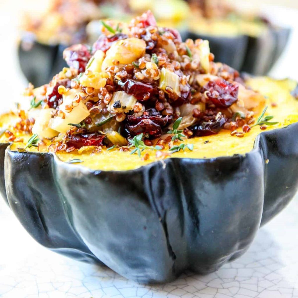 Air Fryer Acorn Squash Stuffed.