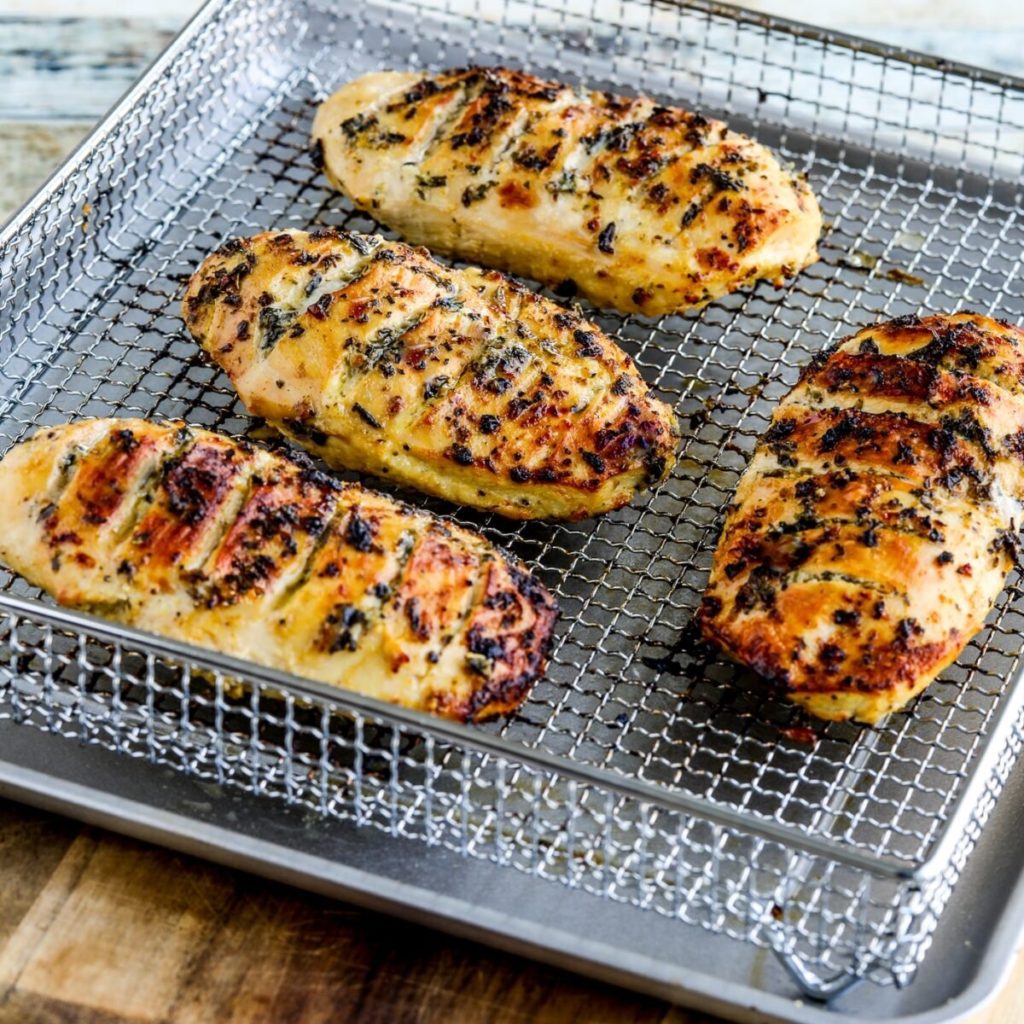 Air Fryer Marinated Chicken Breasts.