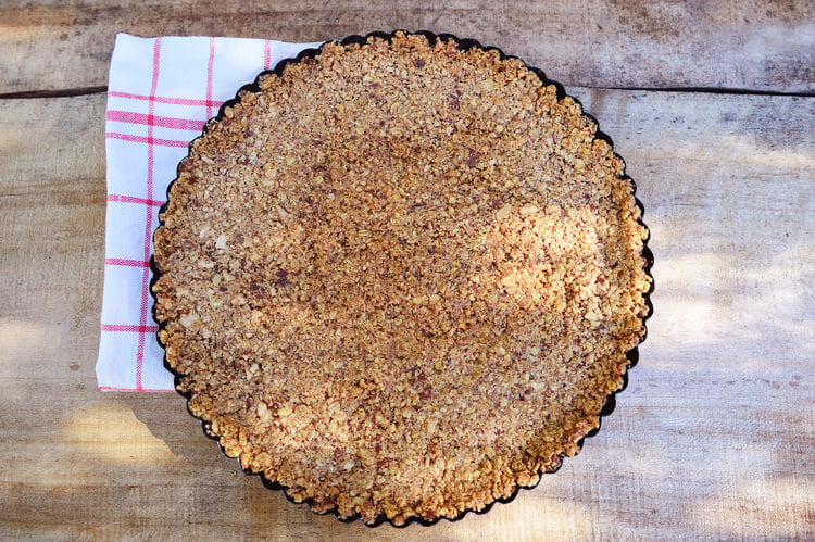 Photo of Almond Crumb Pie Crust from SkinnyMs.com.