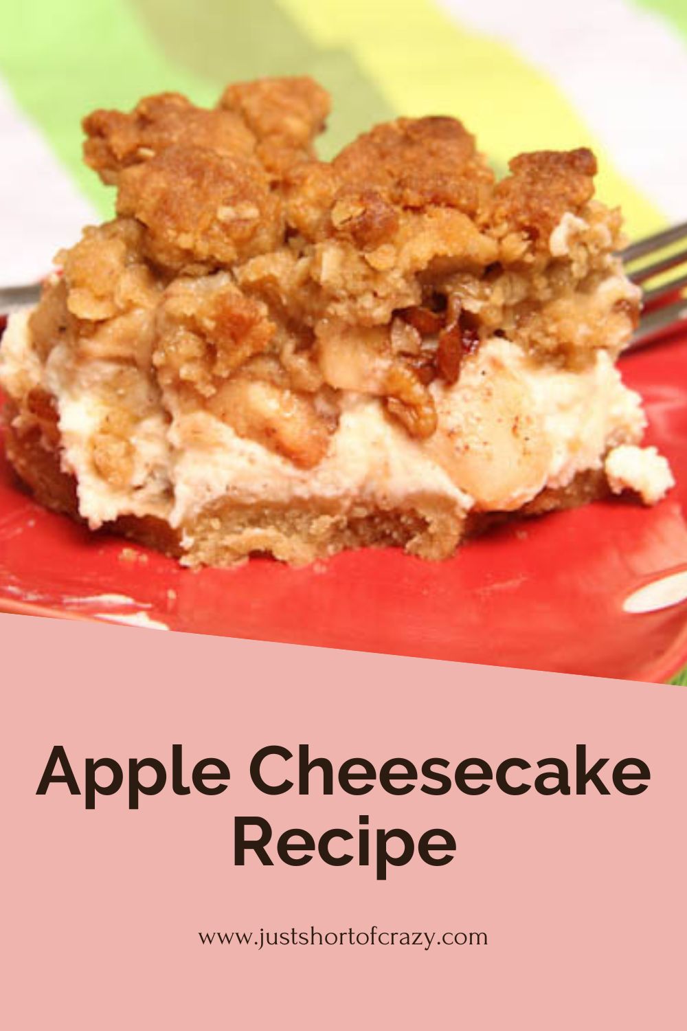 Apple Cheesecake Recipe pin