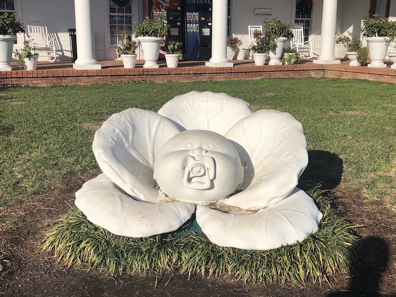 Sculpture outside BabyLand General Hosptial