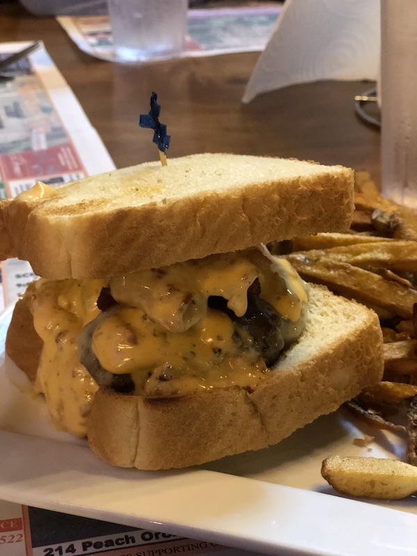 Burger at Muddy Run Tavern