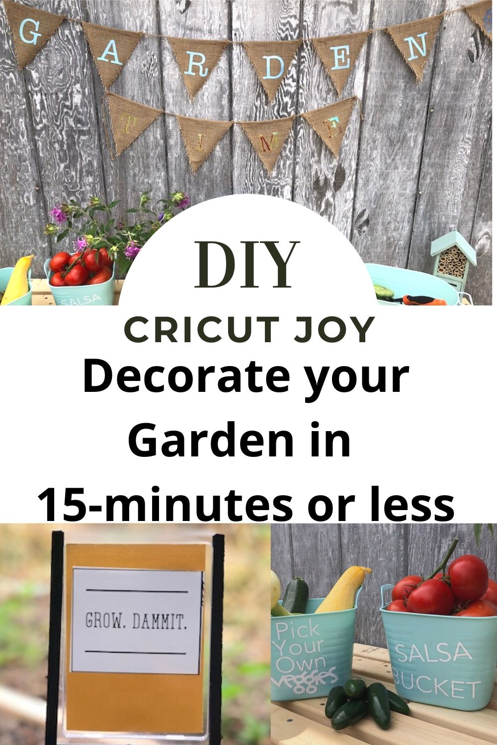 How To Decorate Your Garden with Cricut Joy Just Short of Crazy