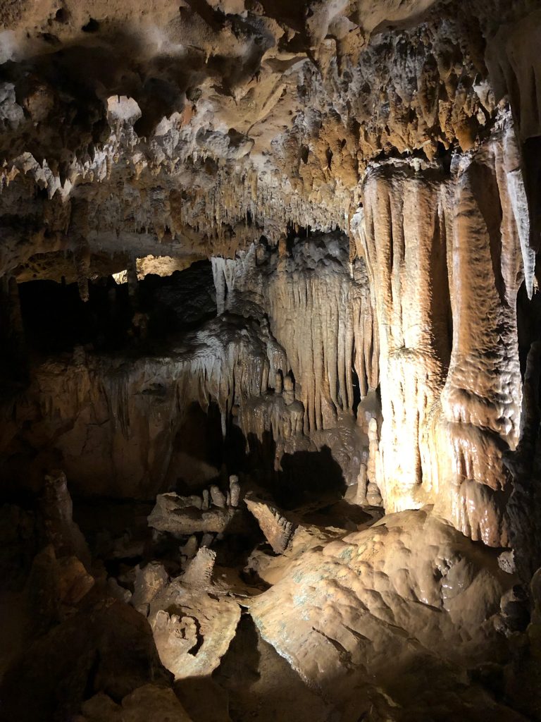 Photo of the walls inside the cave.
