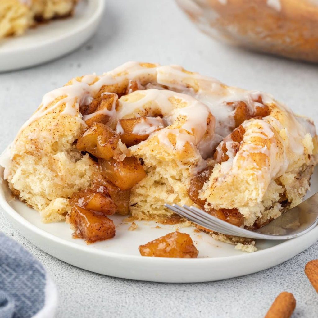 Cinnamon Rolls With Apple Pie Filling.