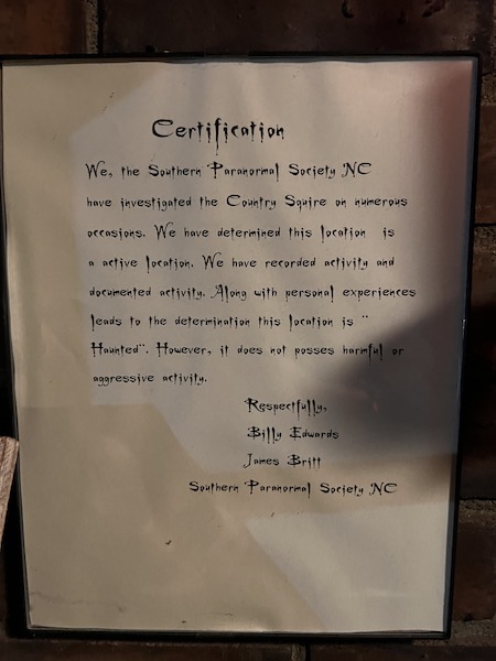 Ghost investigation documentation