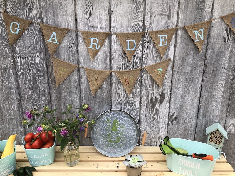 Garden Time Flag Banner