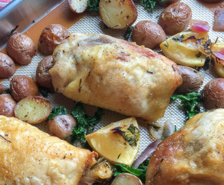 Easy Oven Roasted Chicken with Potatoes & Kale  Recipe 4 Freestyle Points