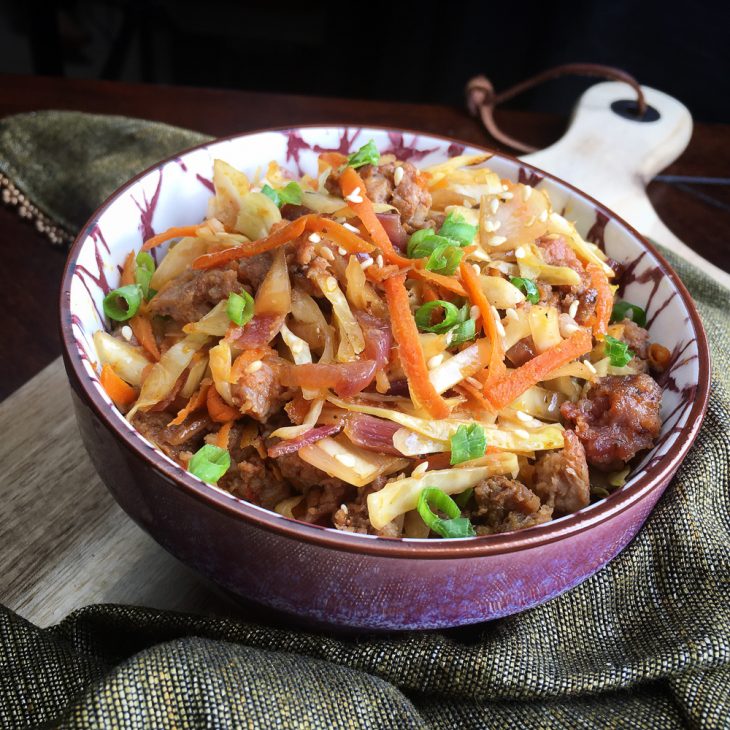 egg roll in a bowl