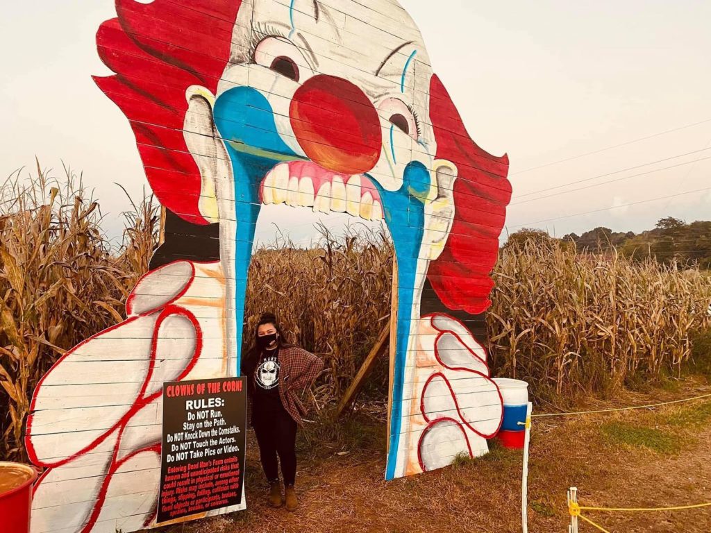 Entrance to the Haunted Corn Maze at Dead Man's Farm