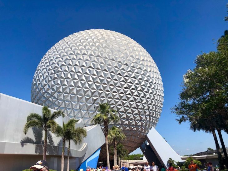 The iconic symbol of Epcot at Walt Disney World in Orlando